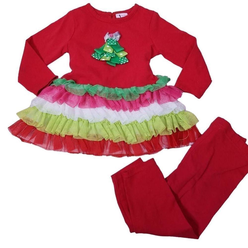 Sweet heart rose Christmas outfit 24 mon
